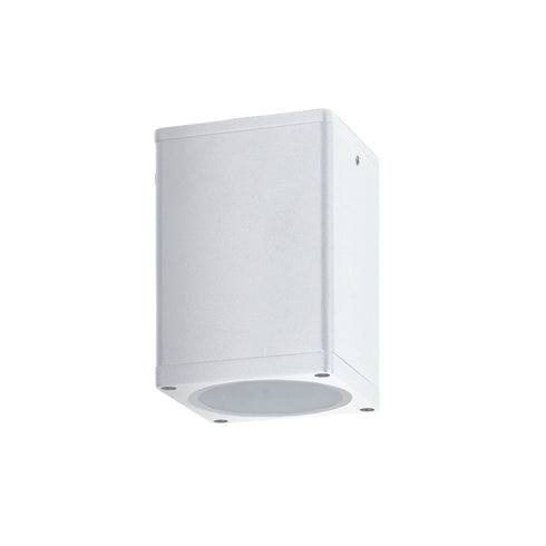 ^E27 PAR30 SQUARE  CEILING LUMINAIRE 230V AC MATT WHITE IP65 MAX.35W